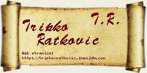 Tripko Ratković vizit kartica